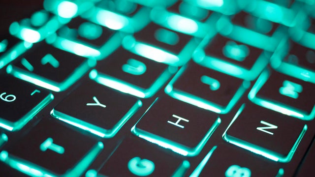 Futuristic laptop keyboard 