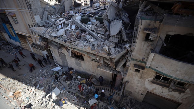 Aftermath Of Israeli Airstrike In Gaza, Palestine 
