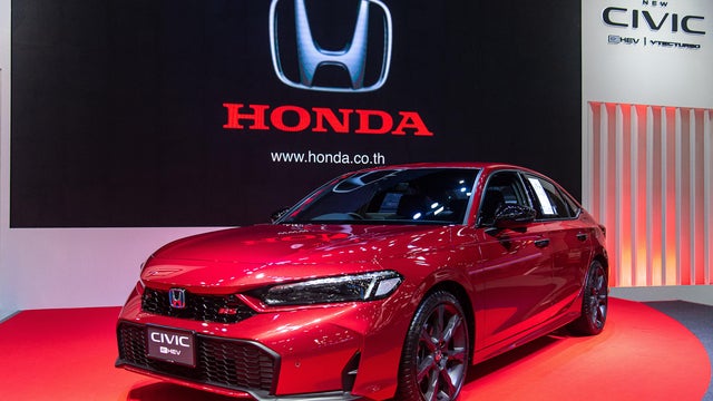 A Honda Civic car seen displayed during the Thailand Big 